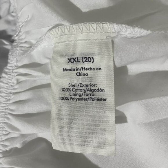 No Boundaries White Ruffle Top XXL Cotton Adjustable Straps Summer Tank - Picture 11 of 14